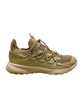 Adidas Men’s Beige & Victory Gold Terrex Trail-Ready Hiking Sneakers Size 12